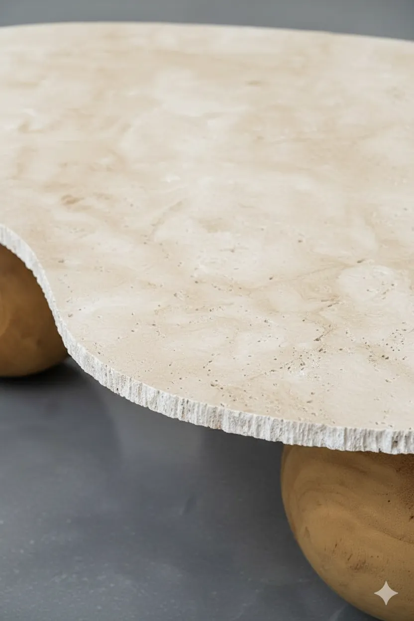 دوميرو طاولة قهوة عصرية دائرية - الصورة 3