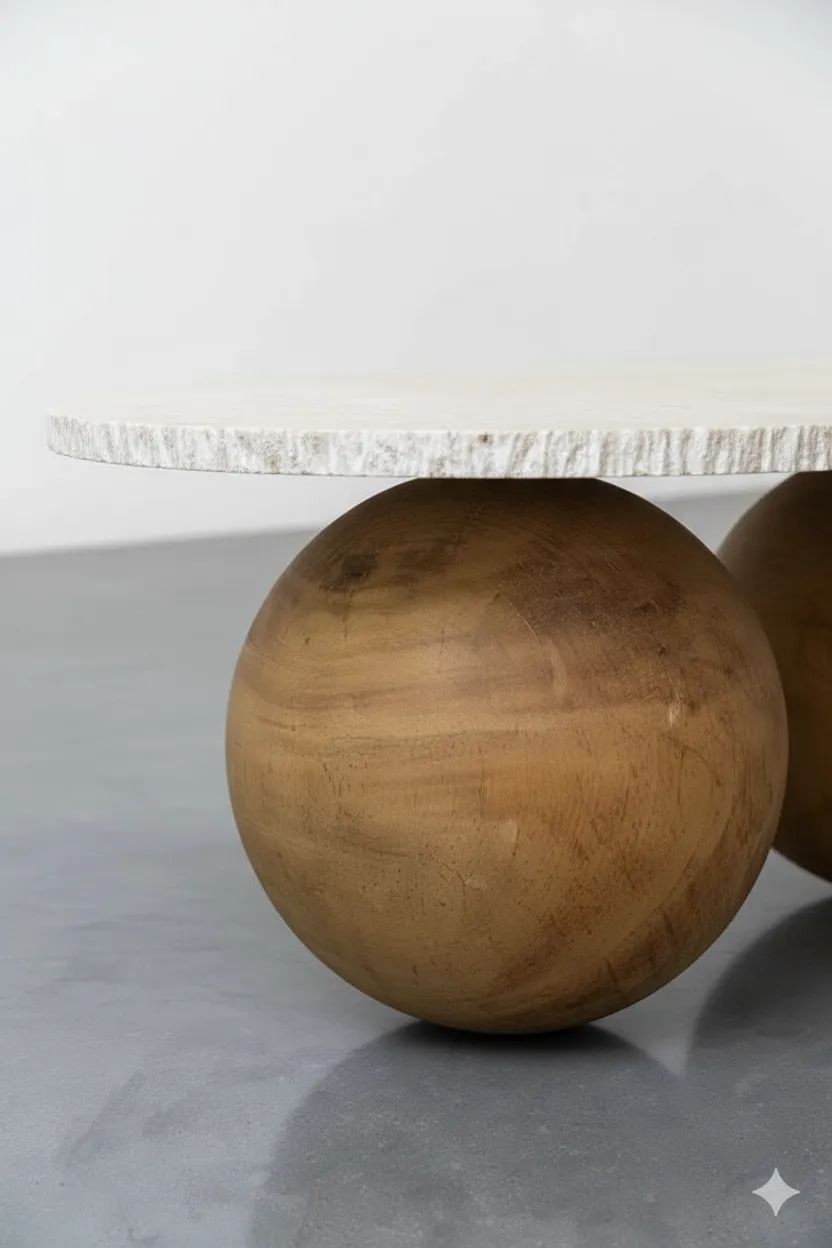 دوميرو طاولة قهوة عصرية دائرية - الصورة 4