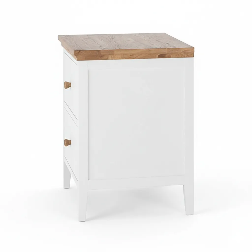 ألينــا كومود جانبي خشب طبيعي باللون الأبيض - الصورة 3