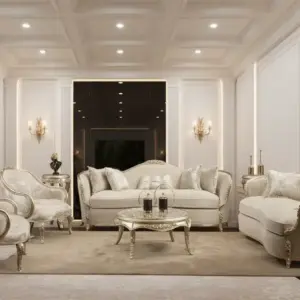 إمبريال صالون كلاسيك فاخر بتشطيبات ذهبية