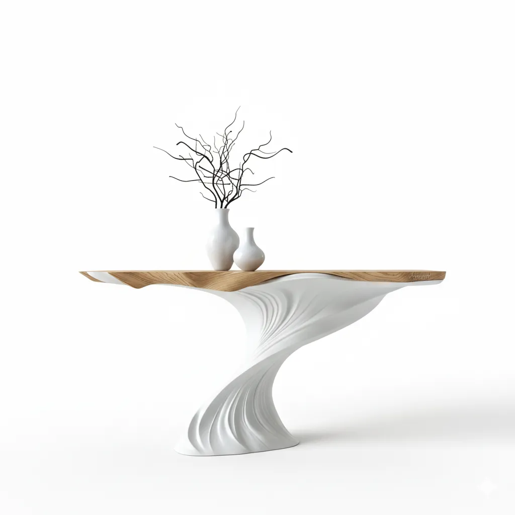 أونيكس كونسول منحوت بتصميم فني عصري - الصورة 3