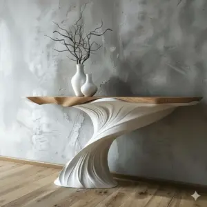 أونيكس كونسول منحوت بتصميم فني عصري