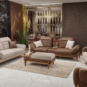 مونتارا انتريه مودرن بخامات جلد وقماش