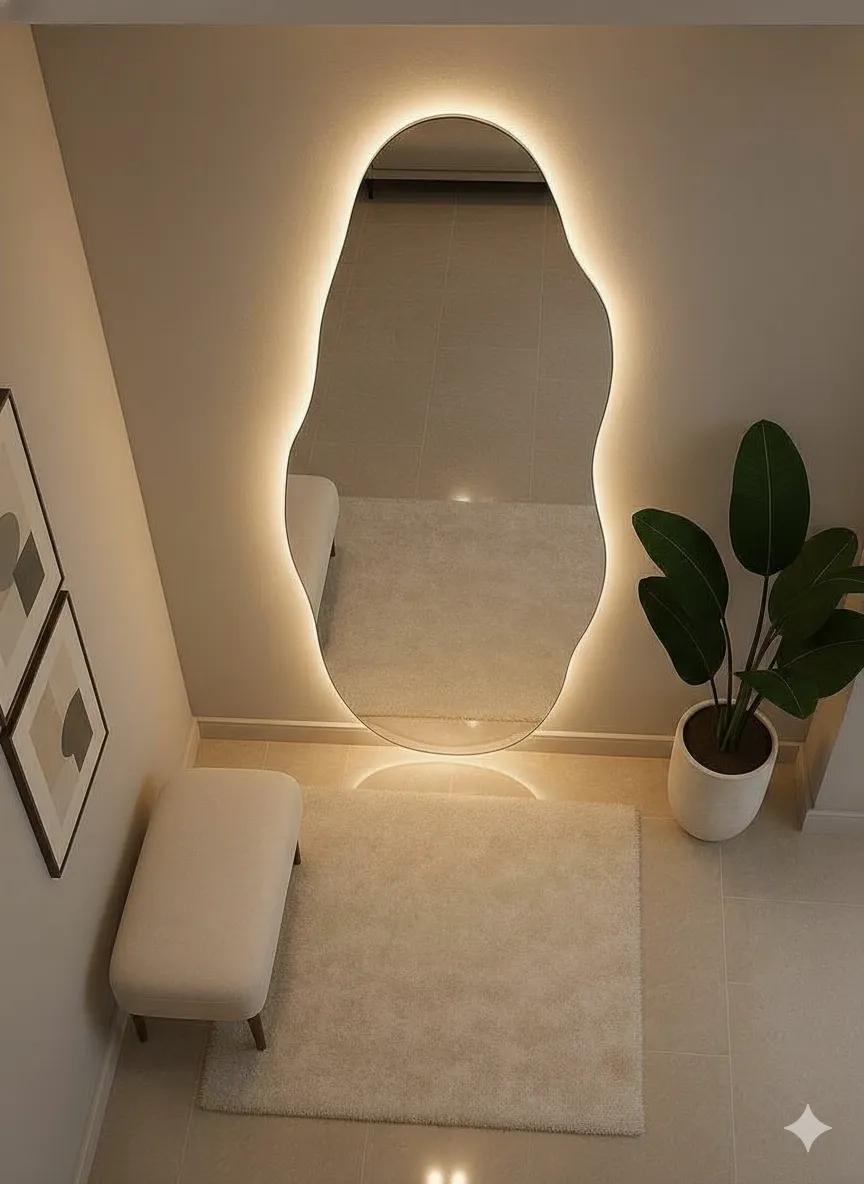 إلينزا مرايا جدارية بإضاءة محيطية بتصميم حر - الصورة 3