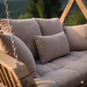 ⁦كالي مرجيحة خارجية خشب طبيعي من ليفينج⁩ - الصورة ⁦3⁩