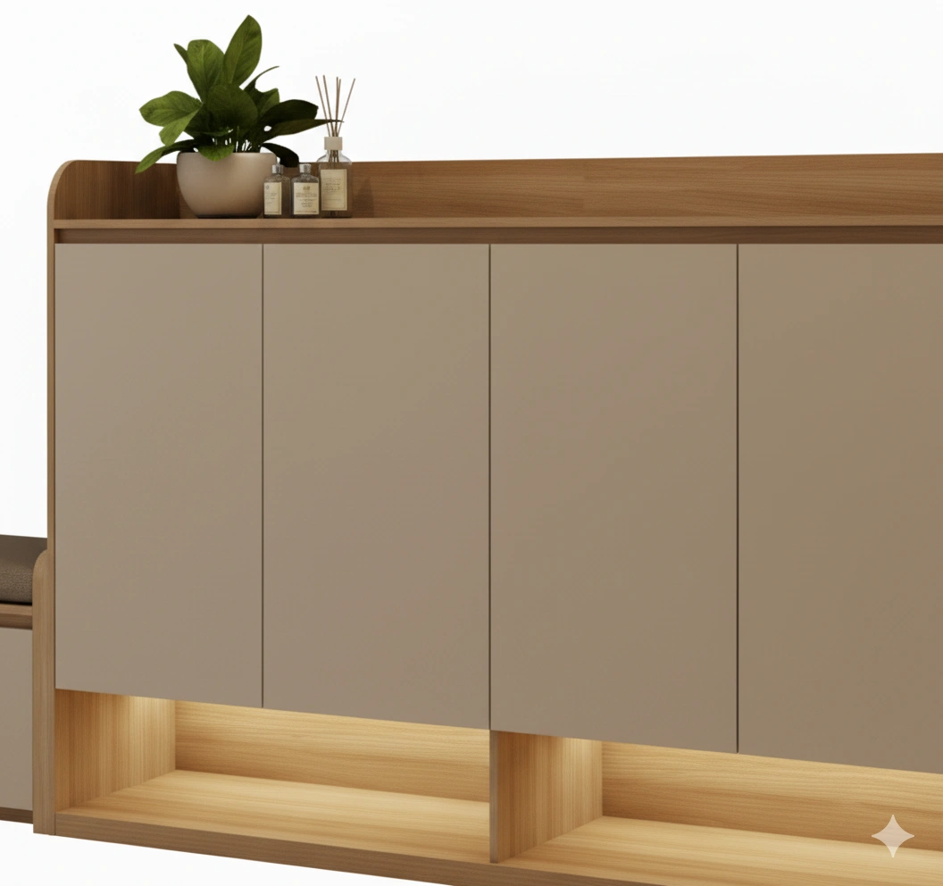 لارا جزامة مودرن بإضاءة أنيقة وخشب طبيعي - الصورة 2