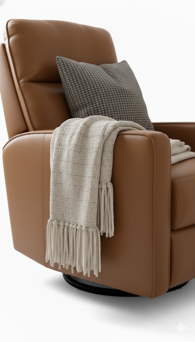 أدونيس كرسي استرخاء جلدي فاخر - الصورة 5