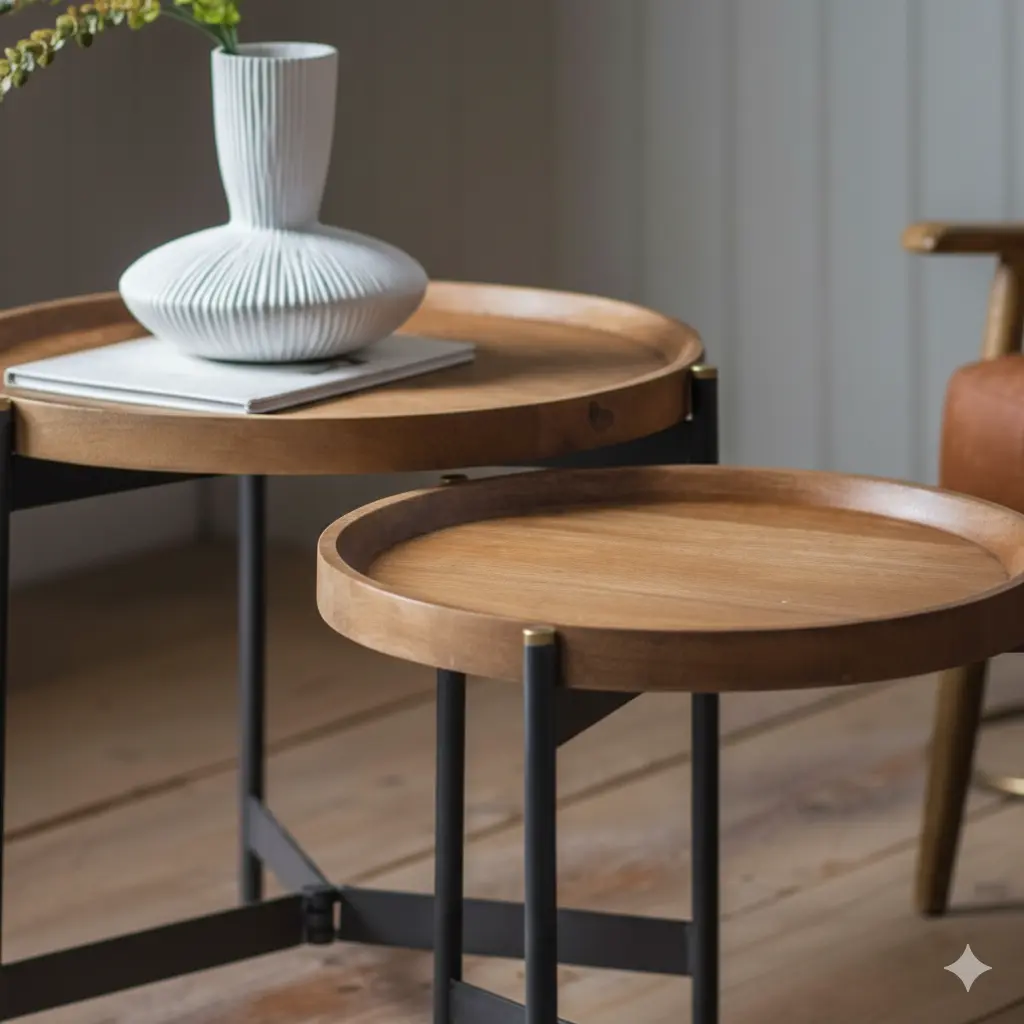 أوني طقم طاولات مودرن خشب طبيعي من Living - الصورة 3