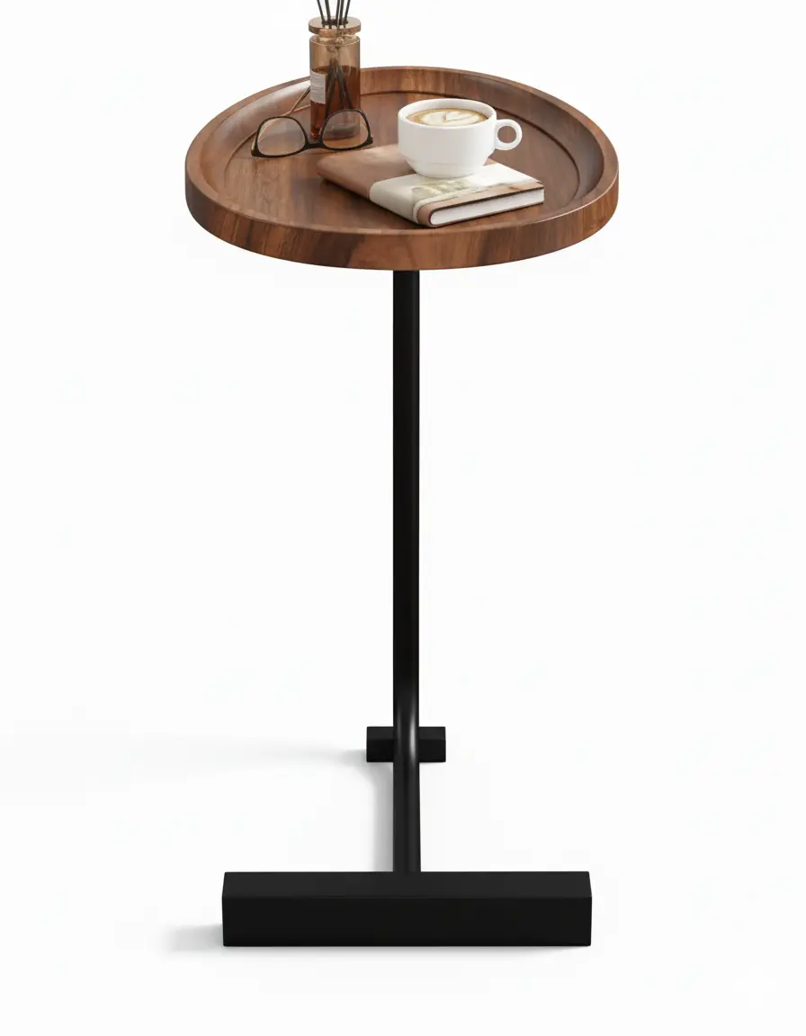 توري طاولة جانبية مودرن خشب طبيعي - الصورة 3