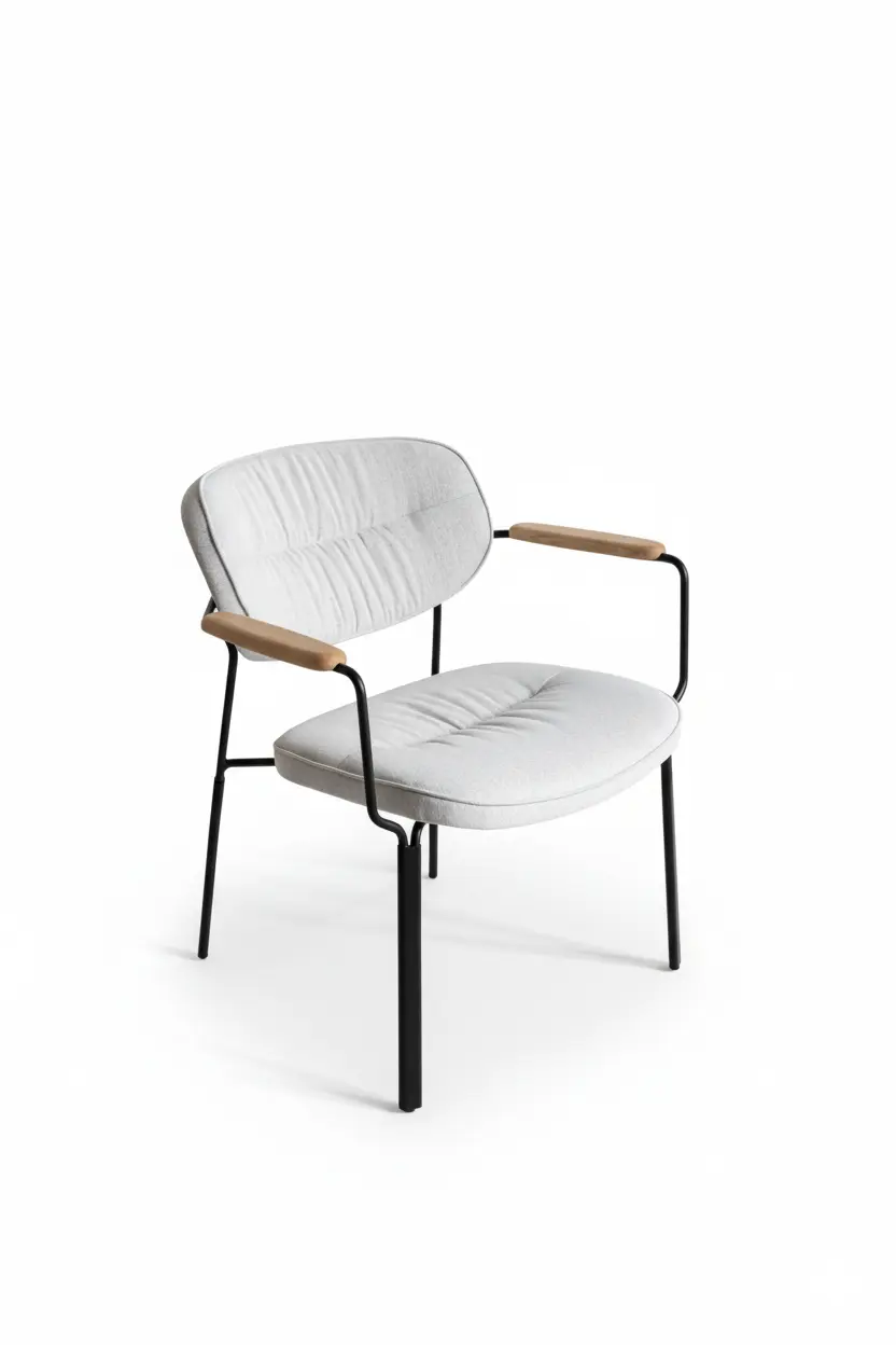 لونا كرسي مودرن أبيض من ليفينج - الصورة 2