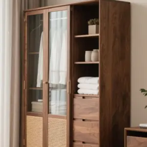 أورغانا خزانة ملابس رتان وخشب كلاسيكي