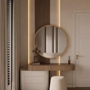 إليـــوڤـــا تسريحة مودرن بإضاءة دافئة وتشطيب خشبي فاخر