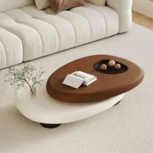 هازلين طاولة قهوة عصرية بتصميم دائري