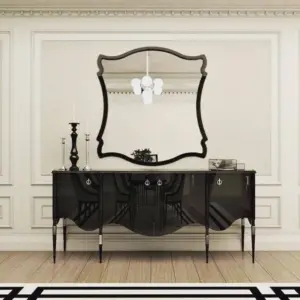 ⁦ريڤانا طقم سفرة كلاسيك مودرن أسود⁩ - الصورة ⁦2⁩