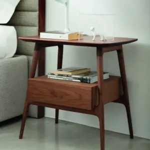 فيلورا كومود جانبي خشب بتصميم عصري