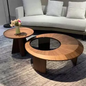 ألتيرو طقم طاولات قهوة أنيق بتصميم دائري