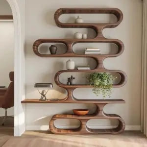 أوريون مكتبة حائط مودرن منحنية