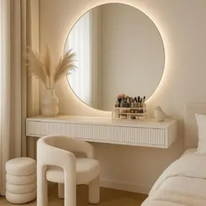 مـيــنـــرفـــا تسريحة معلّقة بتصميم هادئ ولمسة بيچ مطفية