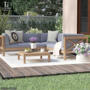 فينيسيا طقم حديقة خشبي مودرن من LIVING