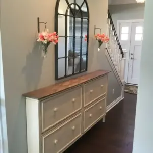 أوبال جزامة خشبية كلاسيكية بمرآة أنيقة وأربعة أدراج تخزين