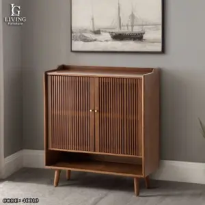 جزامة نوردن مودرن من الخشب الطبيعي بتصميم عصري بخطوط رأسية