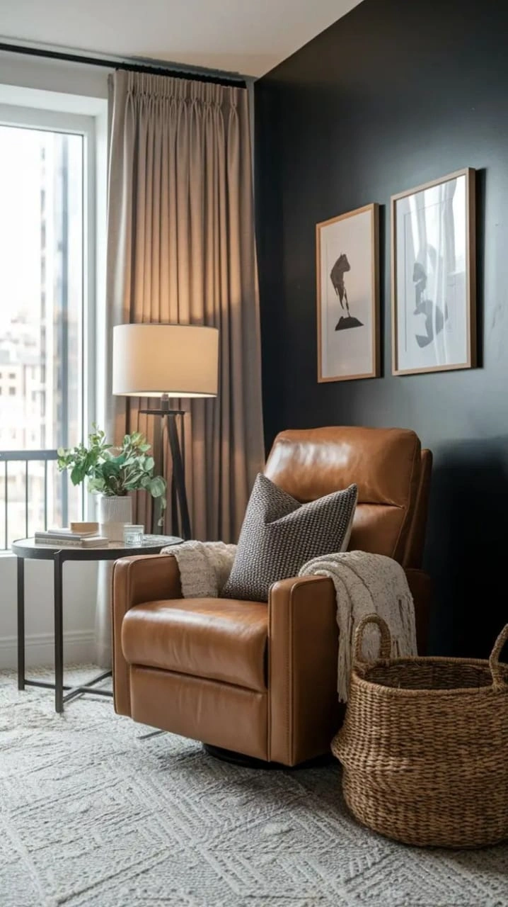 أدونيس كرسي استرخاء جلدي فاخر