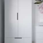 Arco Youth Wardrobe with Two Doors and Natural Wood Drawer