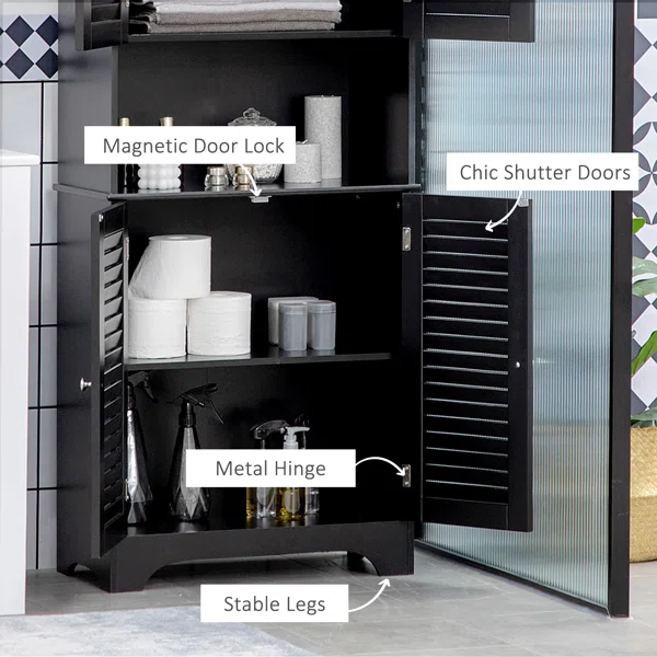 أرميا خزانة حمام خشب طبيعي - الصورة 4