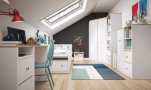 ⁦Astra Natural Wood Study Desk⁩ - الصورة ⁦4⁩