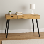 Astro three-drawer modern design natural wood desk
