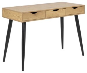 ⁦Astro three-drawer modern design natural wood desk⁩ - الصورة ⁦4⁩