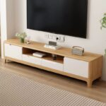 Almora Natural Wood TV Unit with Drawers and Scandinavian Design