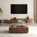 Alvaro TV unit and coffee table made of natural wood