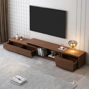 ⁦Alvaro TV unit and coffee table made of natural wood⁩ - الصورة ⁦5⁩