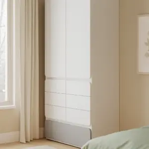 أورو دولاب شباب من الخشب الطبيعي ببابين وأدراج