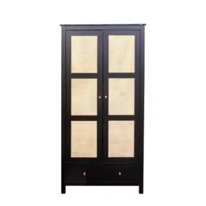 ⁦Oria Rattan and Natural Wood Wardrobe⁩ - الصورة ⁦4⁩