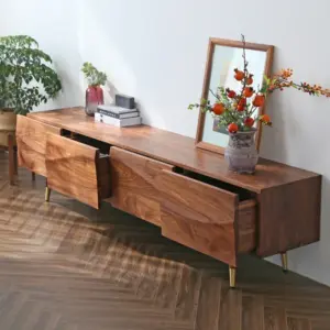 ⁦Okro 4-drawer TV table⁩ - الصورة ⁦6⁩