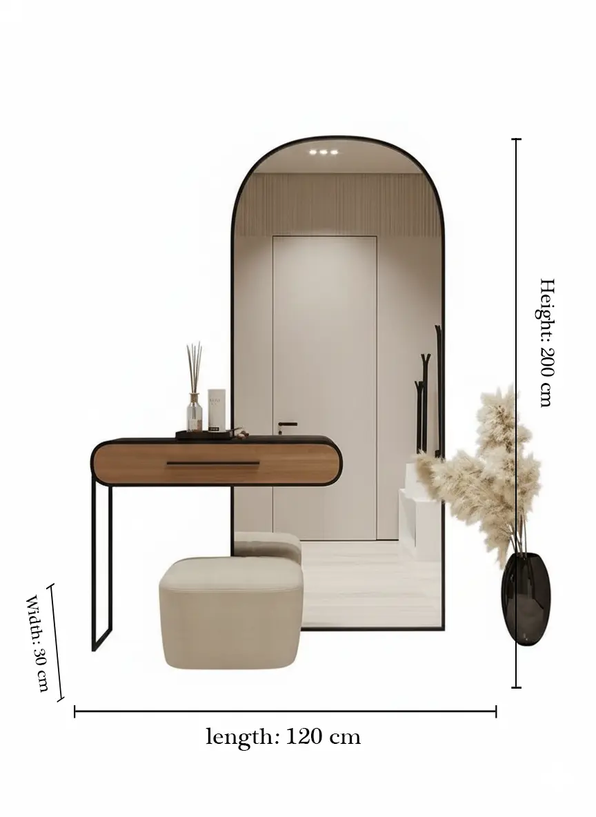إلين جزامة مودرن بمرآة قوسية ومقعد أنيق - الصورة 3