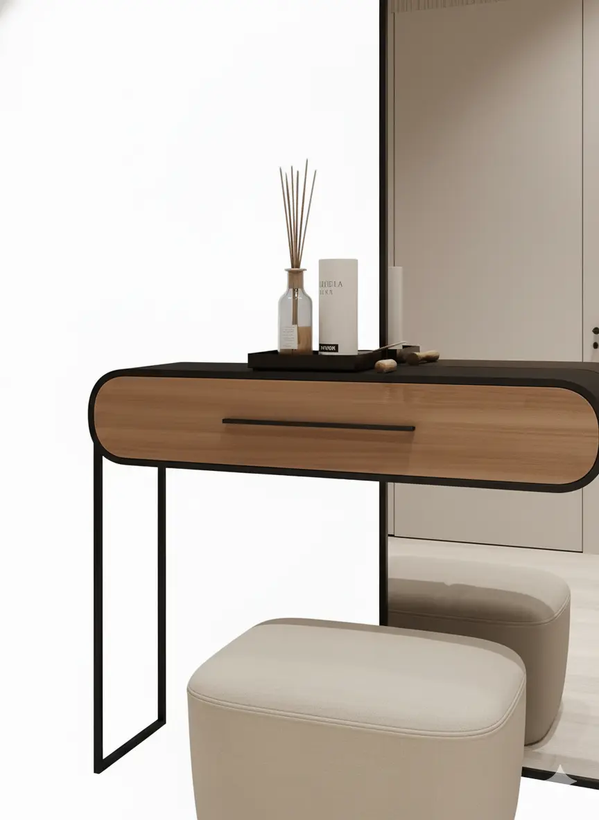 إلين جزامة مودرن بمرآة قوسية ومقعد أنيق - الصورة 2