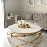 إلينا طاولة قهوة مودرن رخام أبيض من Living