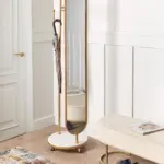 Eiffel floor mirror with a metal frame