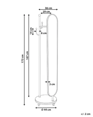 ⁦Eiffel floor mirror with a metal frame⁩ - الصورة ⁦3⁩