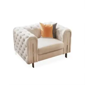 ⁦Evian sofa and chair set with luxurious gold accents⁩ - الصورة ⁦11⁩