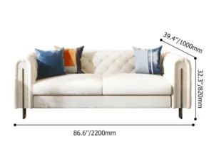 ⁦Evian sofa and chair set with luxurious gold accents⁩ - الصورة ⁦12⁩