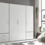 Provalo three-door, four-drawer wardrobe, natural wood