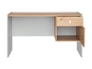 ⁦Belvoro wooden study desk with drawers, natural wood⁩ - الصورة ⁦4⁩