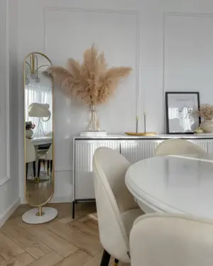 ⁦Purity natural wood floor mirror with metal frame⁩ - الصورة ⁦3⁩