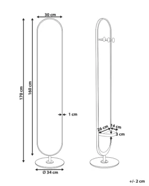 ⁦Purity natural wood floor mirror with metal frame⁩ - الصورة ⁦10⁩
