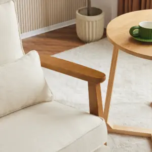 ⁦Tranquill natural wood armchair⁩ - الصورة ⁦4⁩