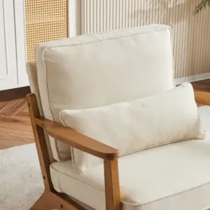 ⁦Tranquill natural wood armchair⁩ - الصورة ⁦5⁩